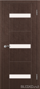 Межкомнатная дверь Зодчий "Симпл 4", стекло лакобель белое, ПВХ венге