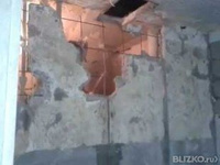 Демонтаж бетонных не несущих перегородок в санузле