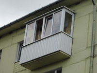 Остекление балкон без отделки