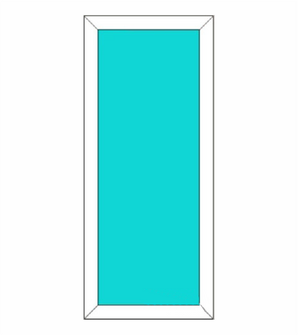Балконное окно 700х1400 мм, 3-камерный профиль
