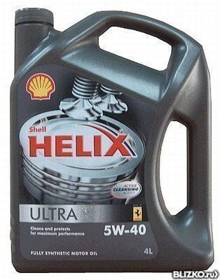 Моторное масло Shell Helix Ultra 5W40 4 л