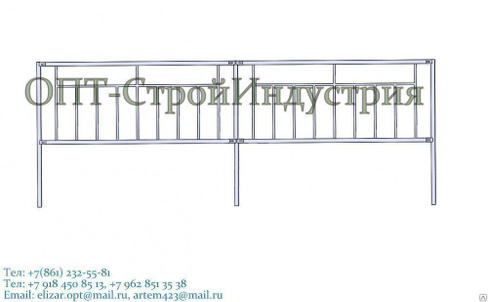 Барьерное пешеходное ограждение тип 2