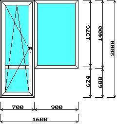 Балконный блок Proplex Litex с однокамерным энергосберегающим стеклопакетом