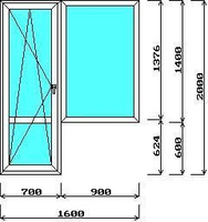 Балконный блок Proplex Litex с однокамерным энергосберегающим стеклопакетом