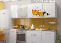 Кухня с фотопечатью 1,8 м стекло (рифленое) (малина)