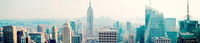Стеновая панель Aldio глянцевая Рассвет над Нью-Йорком 2800x610мм