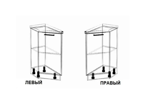 Кухонный шкаф напольный торцевой закрытый Гинза ШНТ30