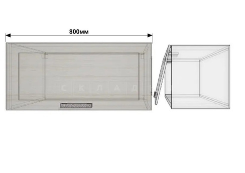 Кухонный навесной шкаф газовка Гинза ШВГ80