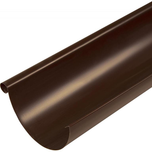 Желоб полукруглый 2000 D125 мм цвет коричневый ВЕГА