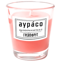 Грейпфрут - ароматическая свеча Аурасо из 100 % соевого воска, 5x4 см, 100 гр, красная, 1 шт.