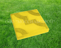 Бетонная плитка для дорожек на заказ "Фантазия" 300х300х30 мм желтая