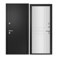 Дверь входная ВЕСТА (TERMO) (Белый НП СИГМА Букле черный)
