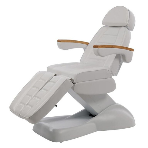 Педикюрное кресло с электроприводом, белое 208x81x68/91,5 см.