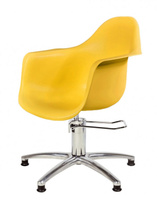 Парикмахерское кресло "Рэй" желтое, гидравлическое