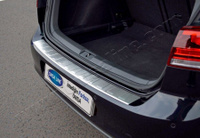 Накладка на задний бампер Omsa матированная сталь Volkswagen Golf 7 2012+