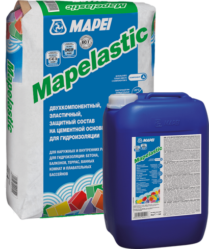 Гидроизоляция Mapei Mapelastic A+B 2-х компонентная, 32 кг