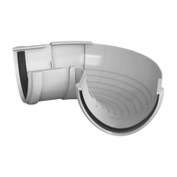ТН ПВХ угол желоба регулируемый 90°- 150° 125 Ø (RAL 9003)