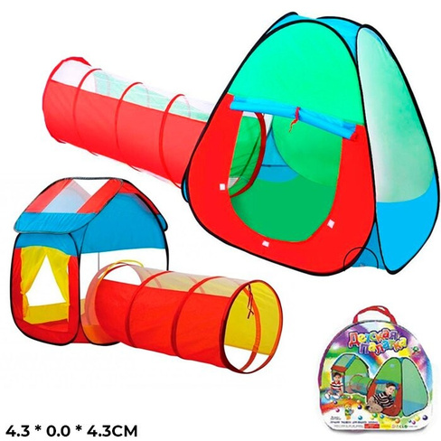 Палатка игровая с тоннелем, материал нейлон, в сумке арт.999-145A