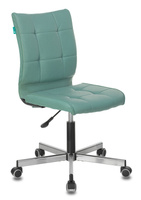 Кресло Бюрократ CH-330M/GREY (Office chair CH-330M grey/l.blue Lincoln 212 eco.leather cross metal хром)