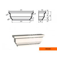 Пилястра ПЛВ - 250/1 (капитель)