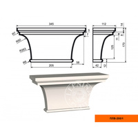 Пилястра ПЛВ - 200/1 (капитель)