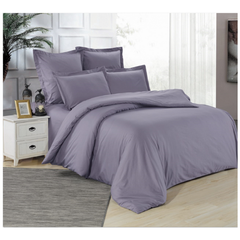 Комплект постельного белья Valtery LS-36, 2-спальное, сатин, серый