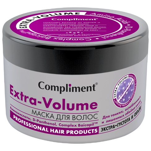 Маска для волос Extra Volume Экстра-густота и объем, 500 мл, Compliment COMPLIMENT