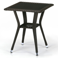Плетеный стол T25-W53-50x50 Brown Стол из иск. ротанга T25-W53-50x50 Brown