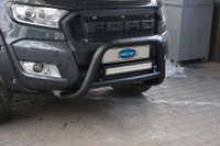 Pars передняя защита Omsa черная D76 (сталь) Ford Ranger 2011-2015