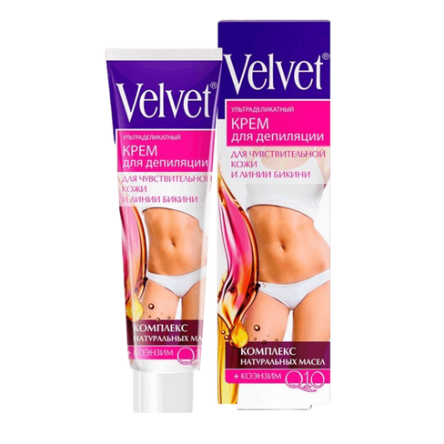 Ультраделикатный крем для депиляции для чувствительной кожи и линии бикини, 125 мл, Velvet VELVET