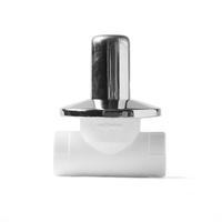 Pro Aqua PP-R Клапан (вентиль) 32 с хромированной рукояткой белый