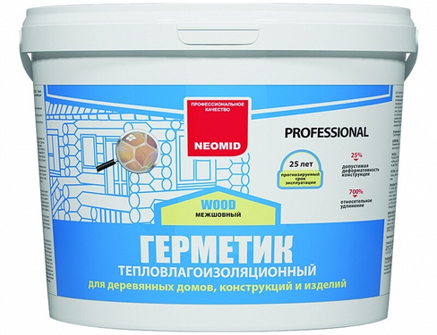 Герметик Неомид WOOD Professional PLUS Белый 15 кг