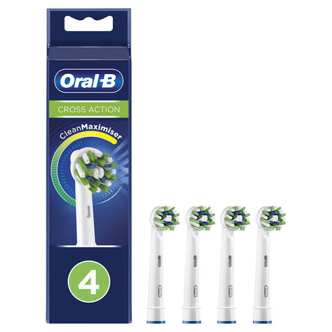 Насадки для электрической зубной щетки Комплект 4 шт. ORAL-B Орал-би Cross Action EB50 80348194