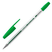 Ручка шариковая BRAUBERG "M-500 CLASSIC", ЗЕЛЕНАЯ, корпус прозрачный, узел 0,7 мм, линия письма 0,35 мм, 14344