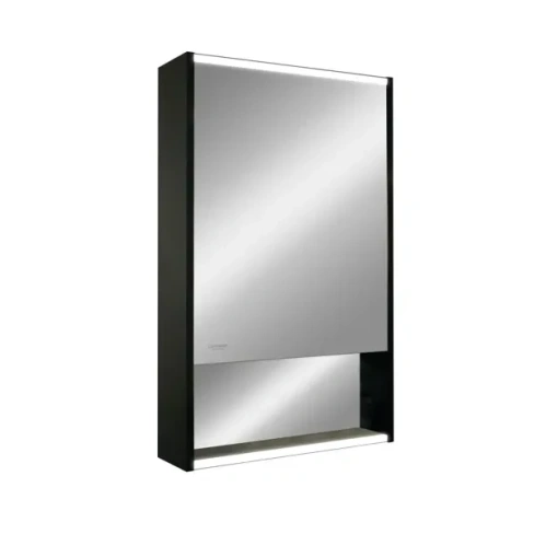 Шкаф зеркальный подвесной Line с LED-подсветкой 50x80 см цвет черный Без бренда LINE LED 500X800 Line LED