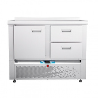 Стол холодильный низкотемпературный СХН-70Н-01 (дверь, ящик 1/2) с бортом (25110111300)