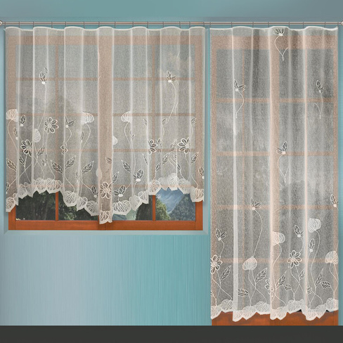 Классические шторы Разнотравье цвет: бежевый (500х250 см - 1 шт)