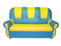 "Добрый гном" диван (голубой с желтым)