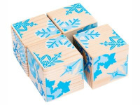 Кубики "Снежинки", 4 детали
