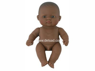 Кукла - карапуз, мальчик африканец, 21 см