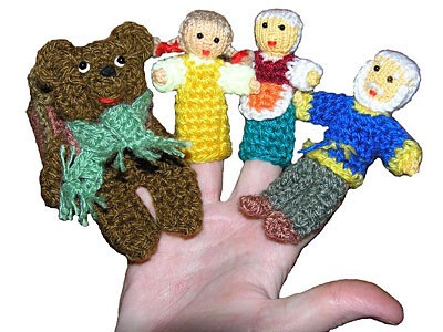 Маша и медведь, 4 пальчиковые куклы