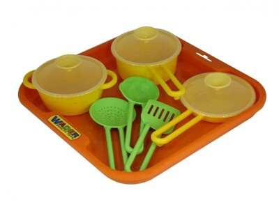 Набор детской посуды "Поварёнок" №1 с подносом