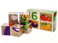 Пластиковые кубики "Овощи"