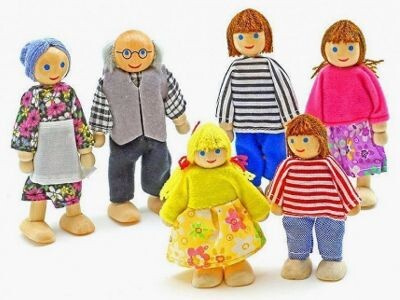 Семья - набор из 6-ти кукол