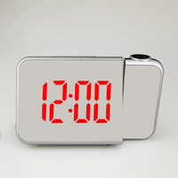 Часы - будильник электронные настольные с проекцией на потолок, календарем, 2ааа, usb No brand