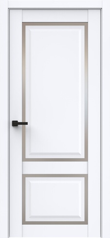 Дверь межкомнатная QN23, ВЕЛЮР белый, сатинат белое