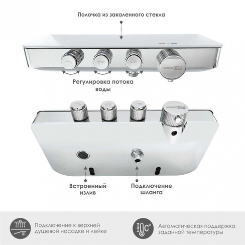 Смеситель - термостат для ванны и душа WasserKRAFT Mindel (8599 Thermo)