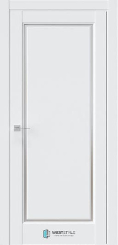 Дверь межкомнатная экошпон LVT 3 Белая, остекленная