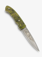 Складной нож «Таганский» (Дамасская сталь, стаб. карельская берёза)