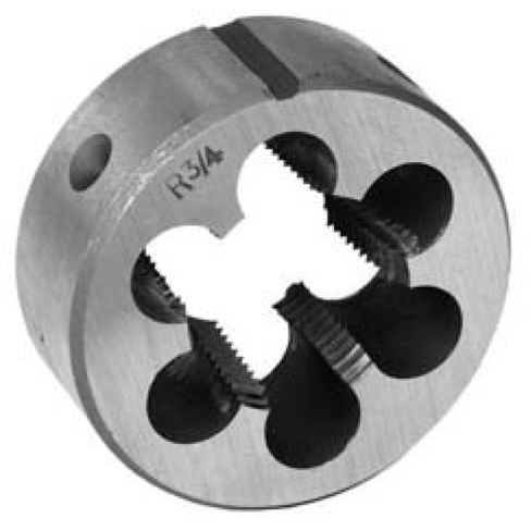 Плашка ручная 9ХС коническая R 3/8" D=45